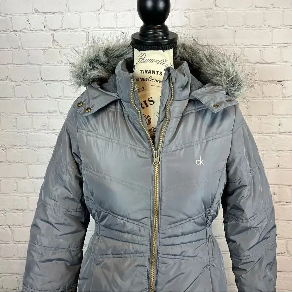 Calvin Klein Jeans Grey Puffer Jacket